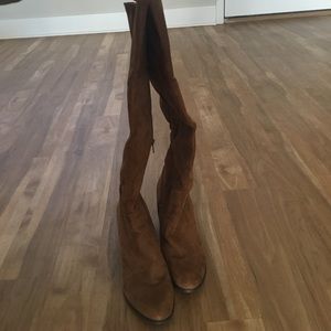 Over the knee heeled boots